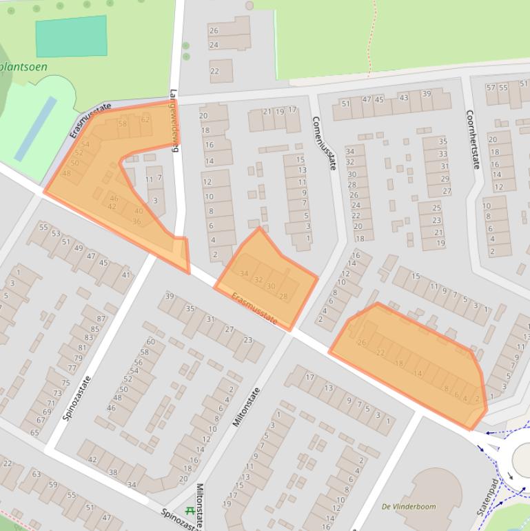 Kaart van postcodegebied 6716PB.