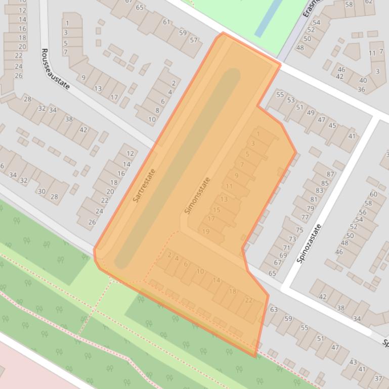 Kaart van postcodegebied 6716PG.