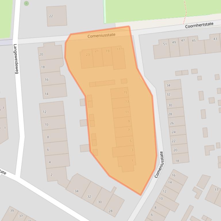 Kaart van postcodegebied 6716PH.