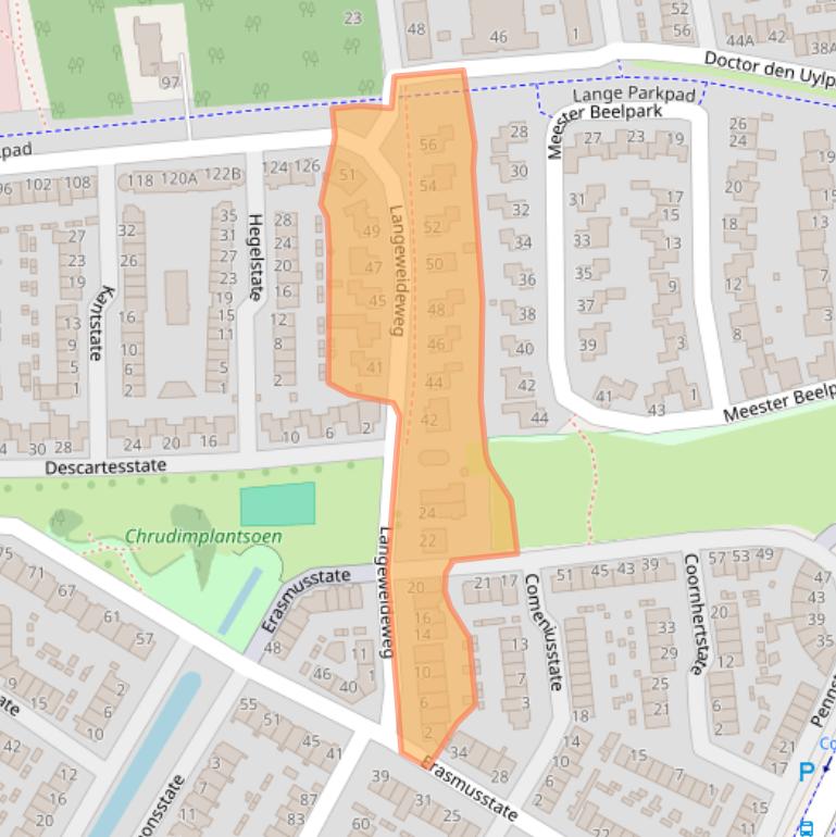 Kaart van postcodegebied 6716PR.