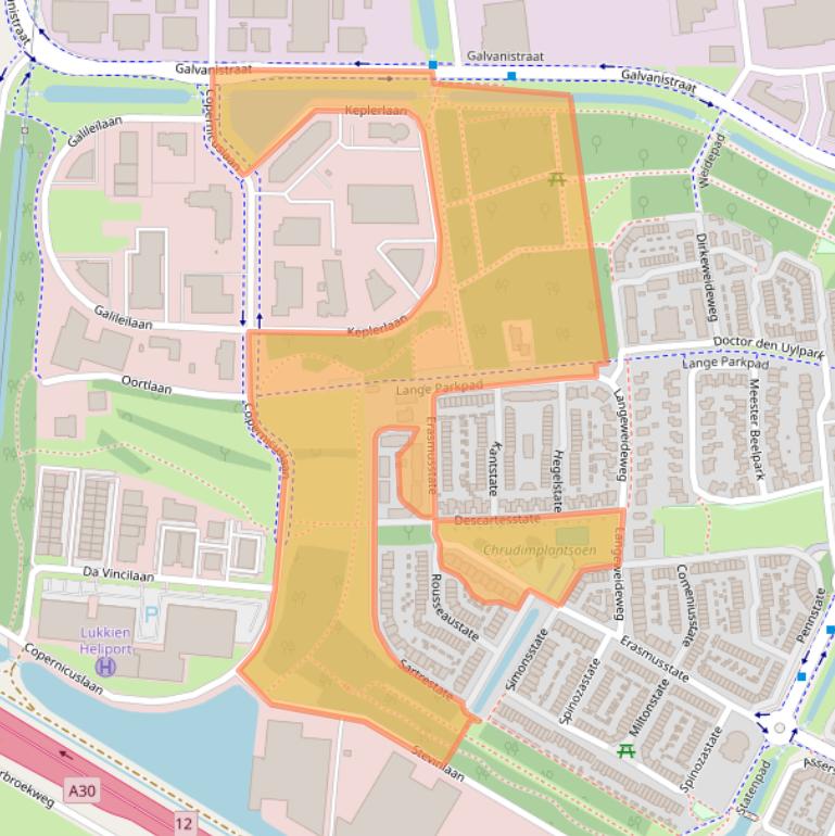 Kaart van postcodegebied 6716SC.