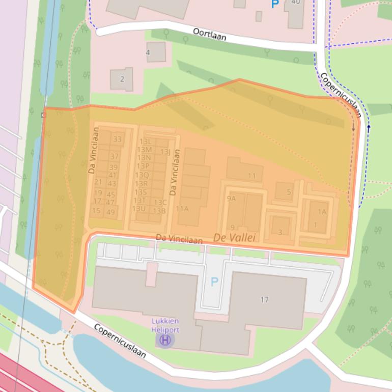Kaart van postcodegebied 6716WC.
