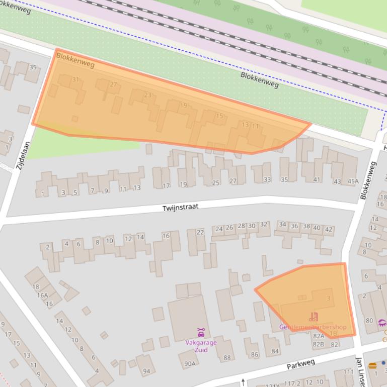 Kaart van postcodegebied 6717AA.