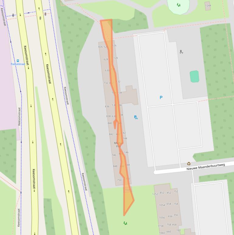 Kaart van postcodegebied 6717BB.