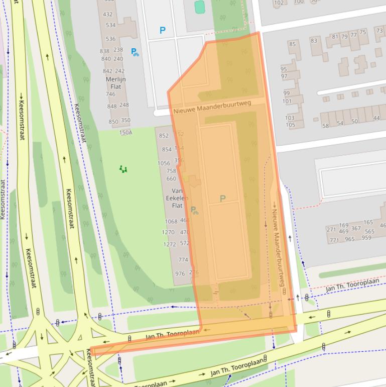 Kaart van postcodegebied 6717BE.