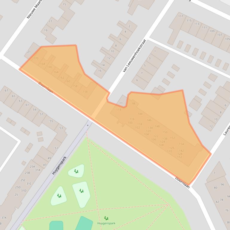 Kaart van postcodegebied 6717BT.