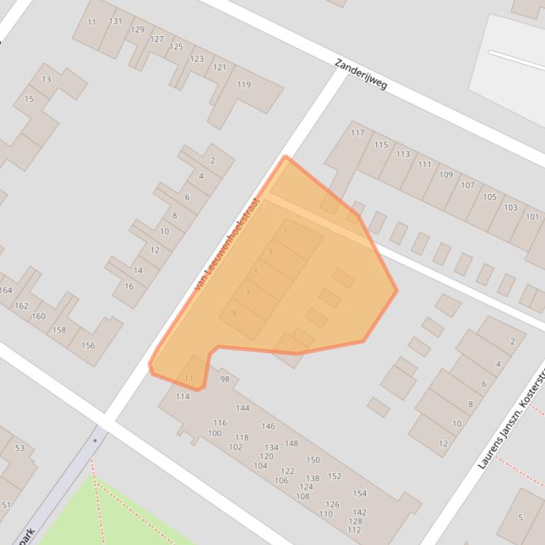 Kaart van postcodegebied 6717BV.