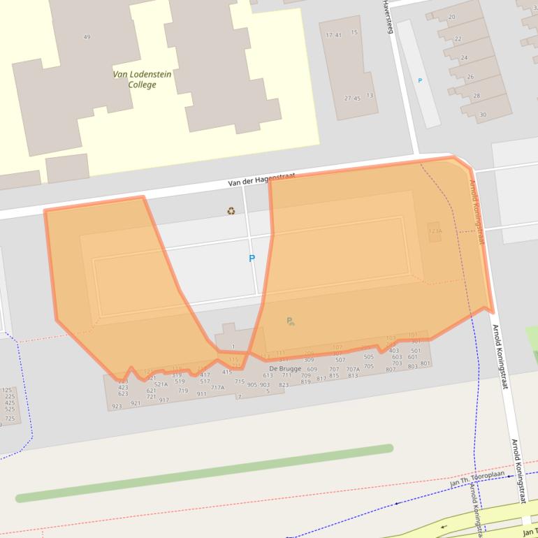 Kaart van postcodegebied 6717DG.