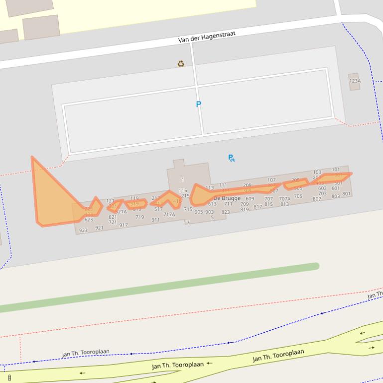 Kaart van postcodegebied 6717DH.