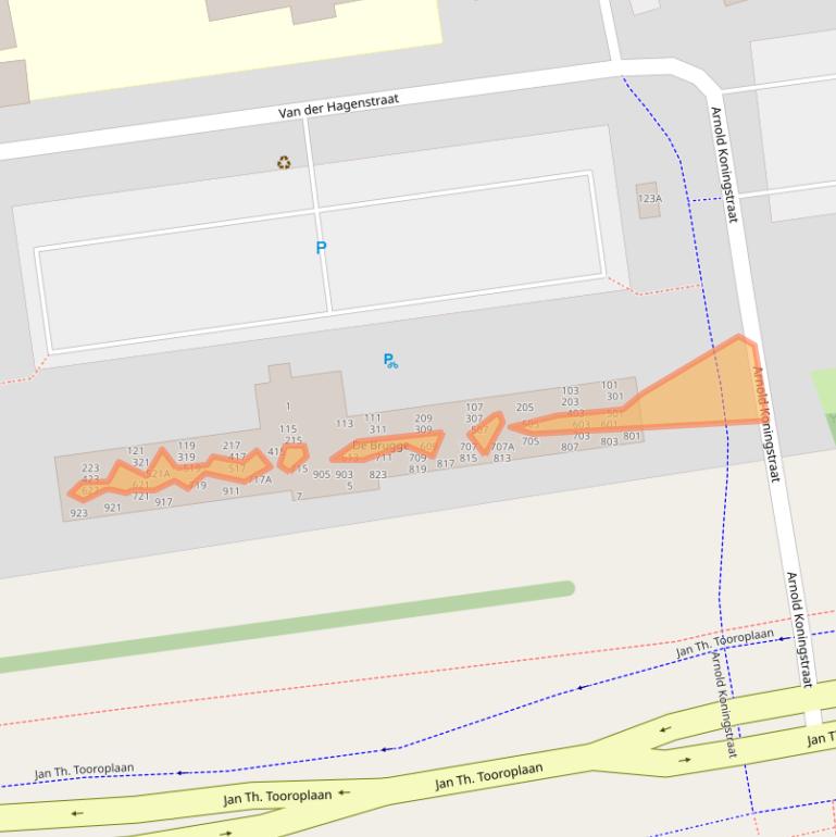 Kaart van postcodegebied 6717DJ.