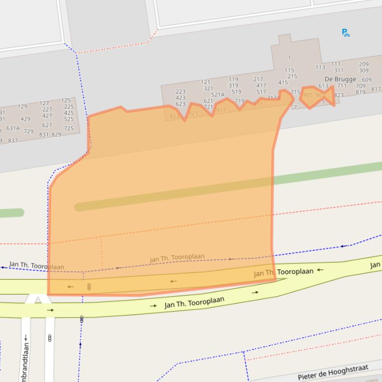 Kaart van postcodegebied 6717DL.