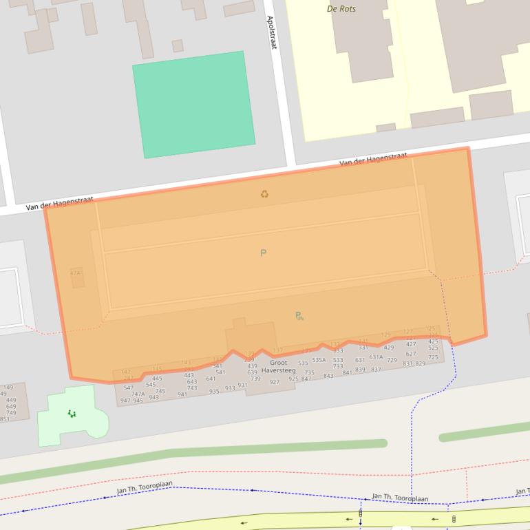 Kaart van postcodegebied 6717DM.