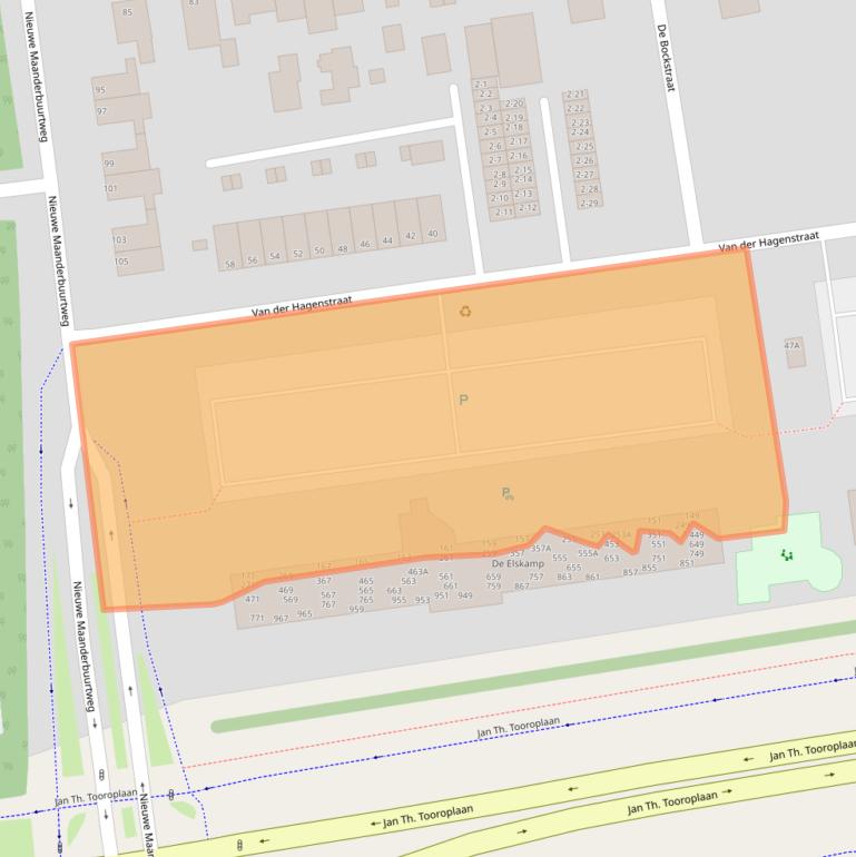 Kaart van postcodegebied 6717DT.
