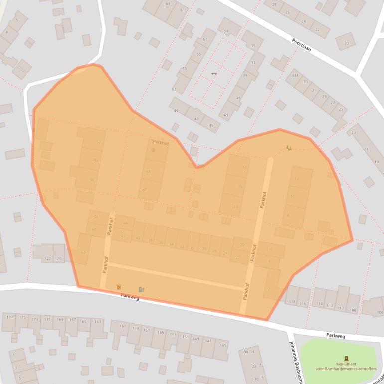 Kaart van postcodegebied 6717EH.