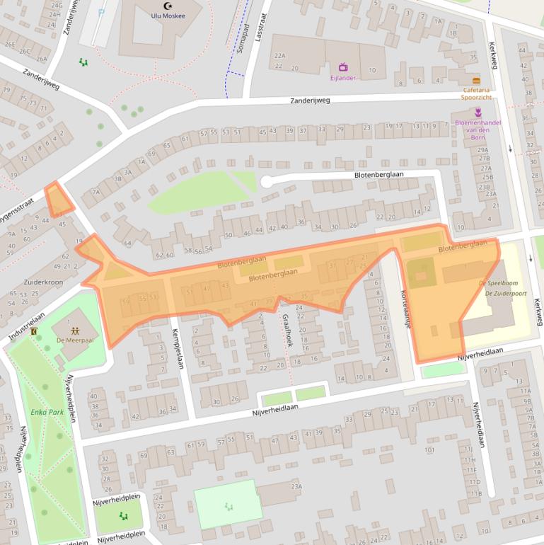 Kaart van postcodegebied 6717EM.