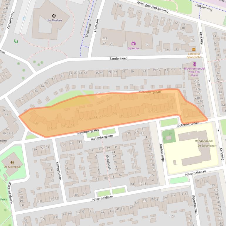 Kaart van postcodegebied 6717EN.