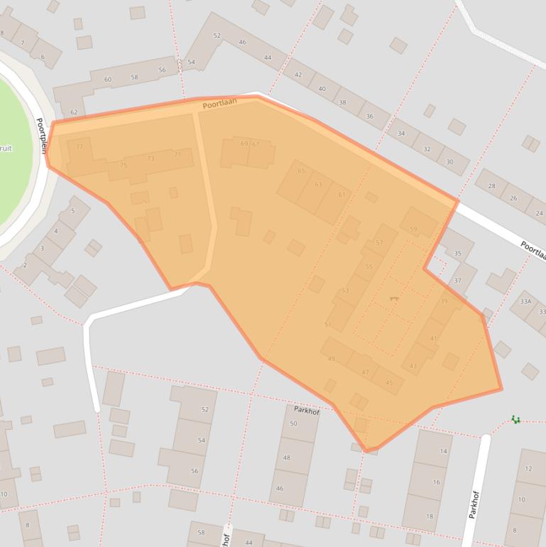 Kaart van postcodegebied 6717GC.