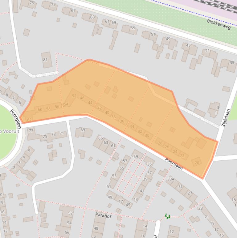 Kaart van postcodegebied 6717GE.