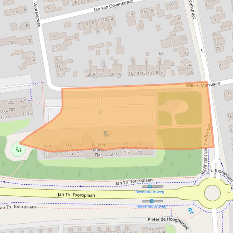Kaart van postcodegebied 6717HB.