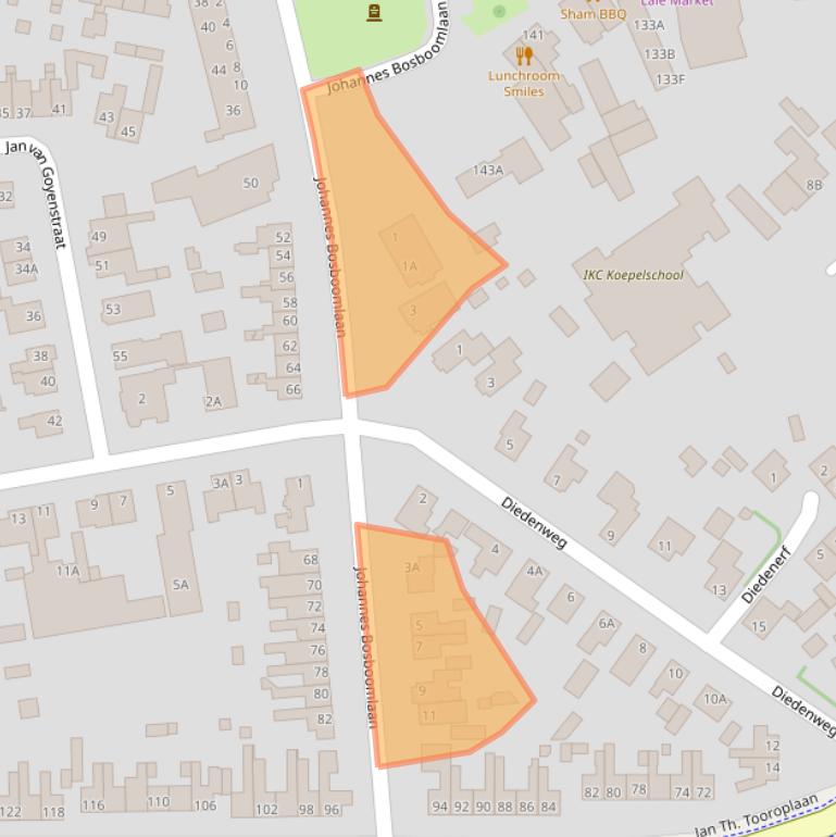 Kaart van postcodegebied 6717HH.