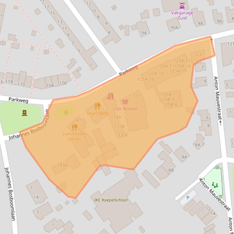 Kaart van postcodegebied 6717HR.