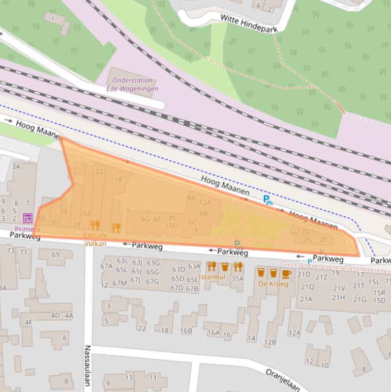 Kaart van postcodegebied 6717HT.