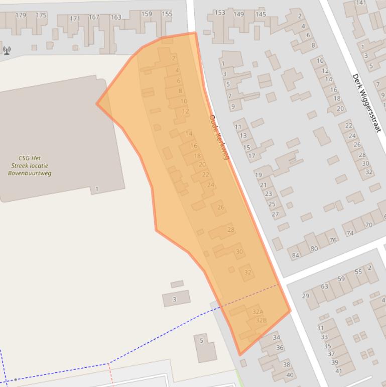 Kaart van postcodegebied 6717JP.