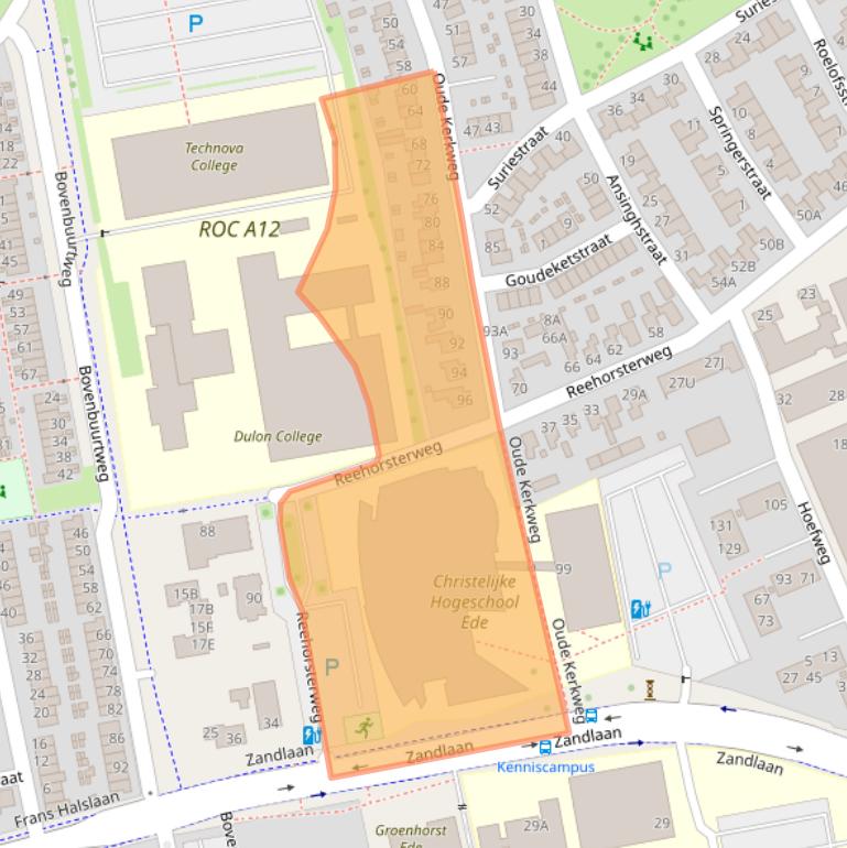 Kaart van postcodegebied 6717JS.