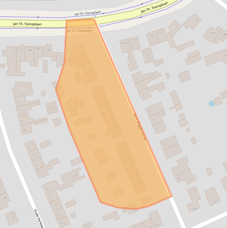 Kaart van postcodegebied 6717JV.