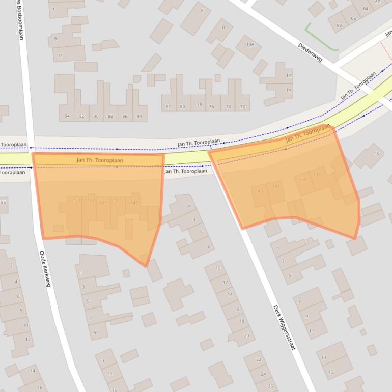 Kaart van postcodegebied 6717KE.