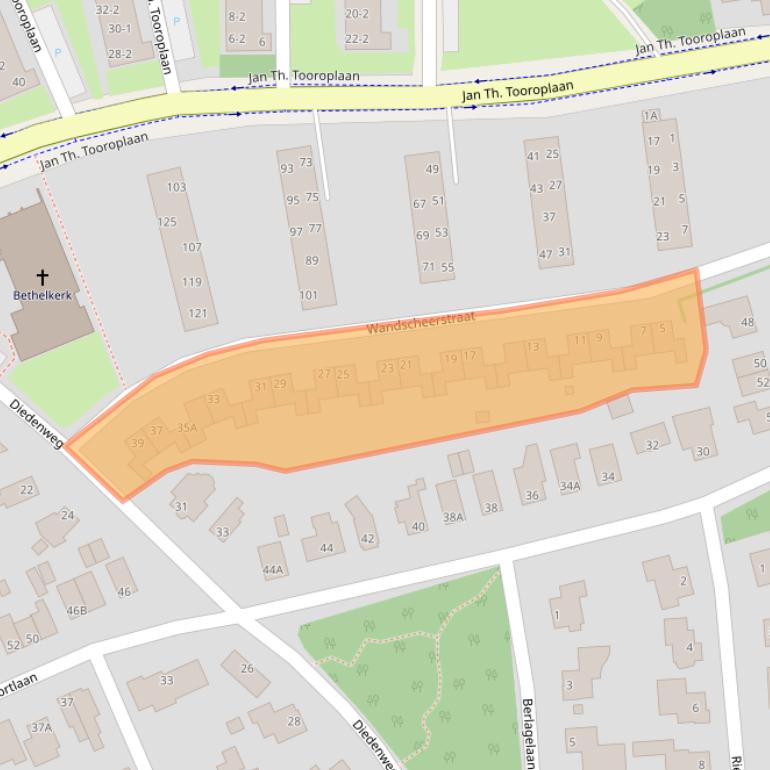 Kaart van postcodegebied 6717KP.