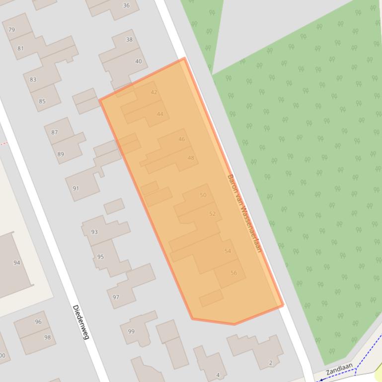 Kaart van postcodegebied 6717LK.