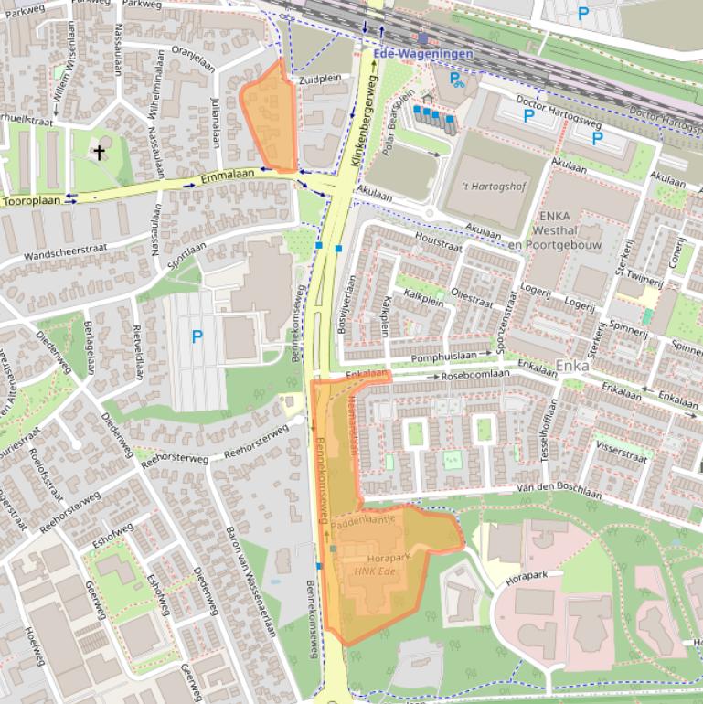 Kaart van postcodegebied 6717LL.