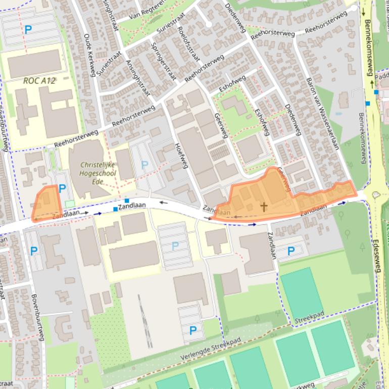 Kaart van postcodegebied 6717LP.