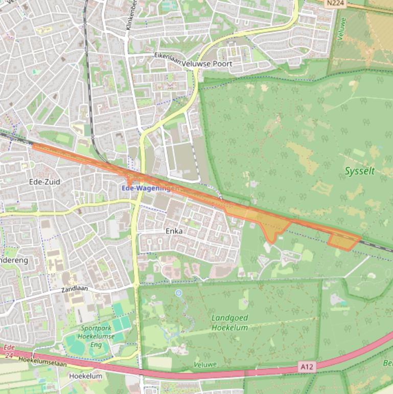 Kaart van postcodegebied 6717LR.