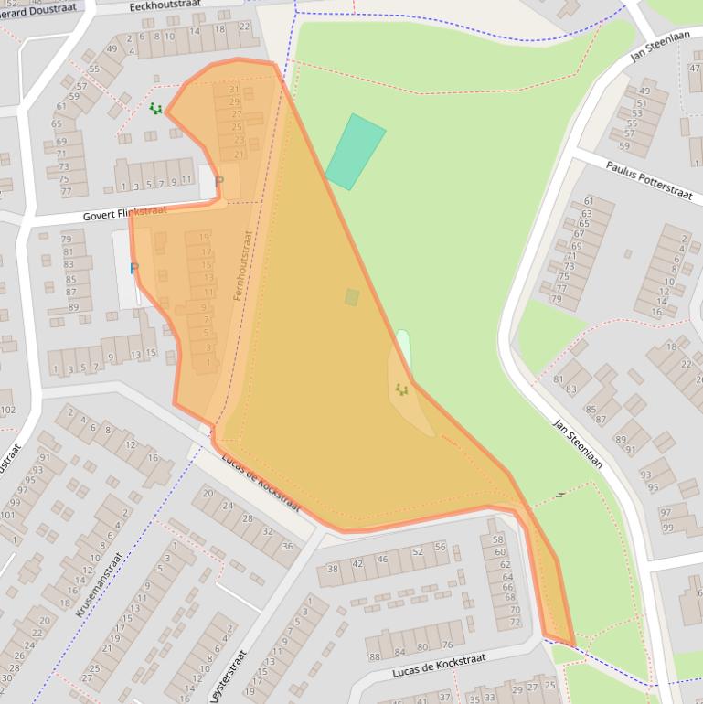 Kaart van postcodegebied 6717MD.