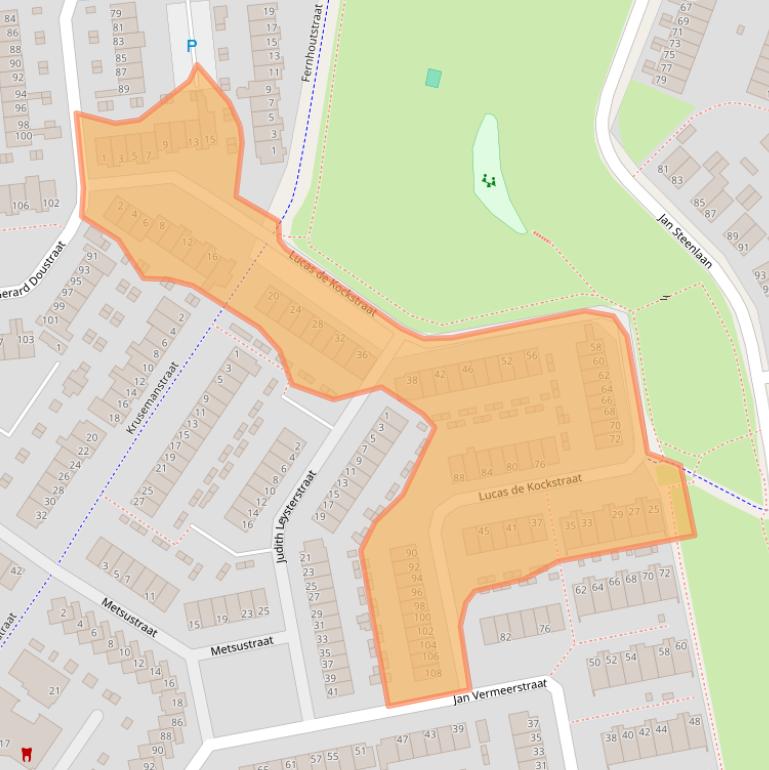 Kaart van postcodegebied 6717ME.