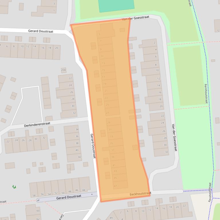 Kaart van postcodegebied 6717MG.