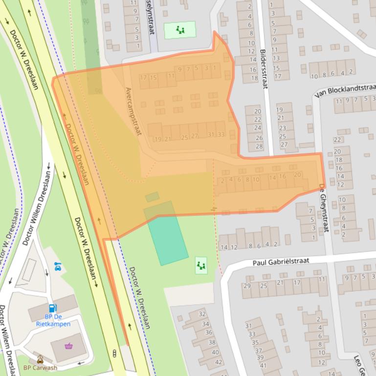 Kaart van postcodegebied 6717NA.