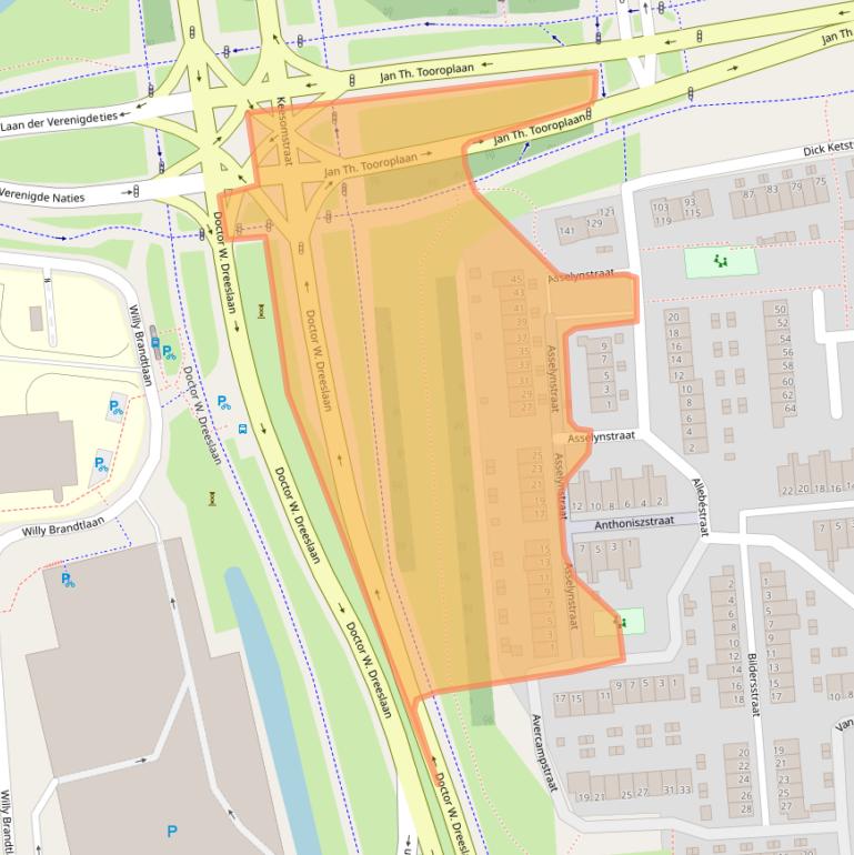 Kaart van postcodegebied 6717ND.