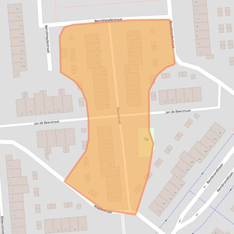 Kaart van postcodegebied 6717NK.