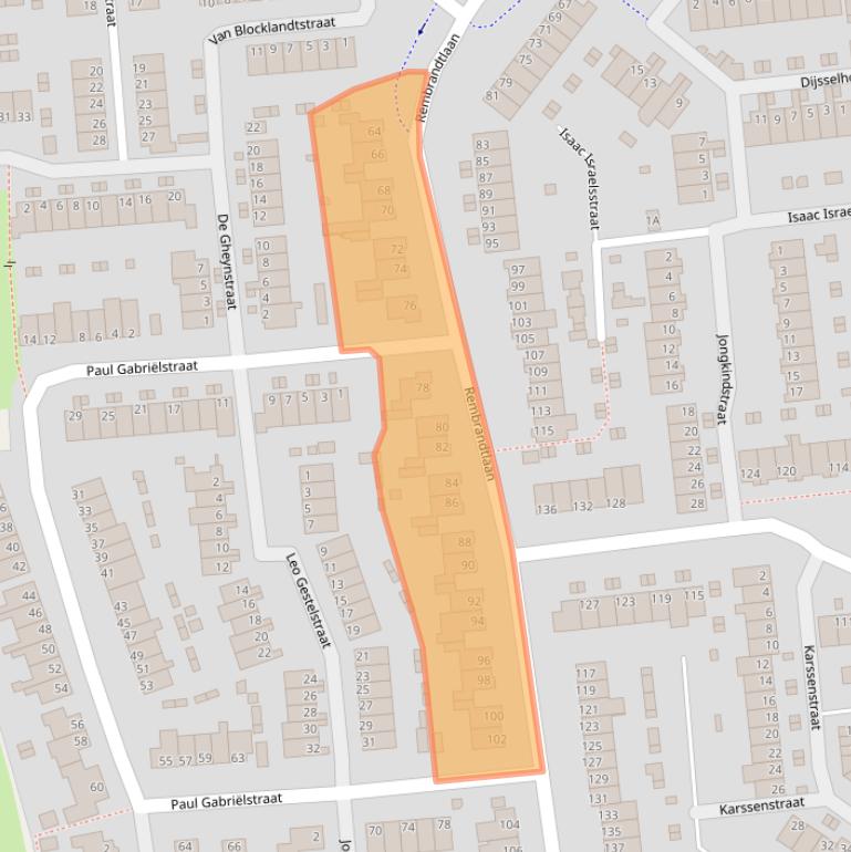 Kaart van postcodegebied 6717NM.