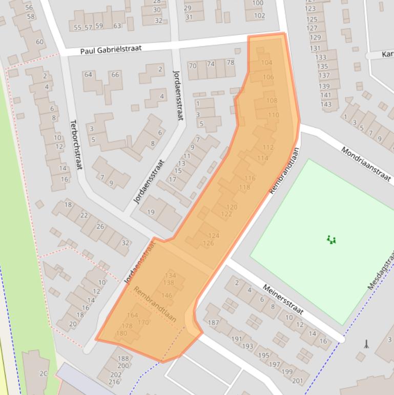 Kaart van postcodegebied 6717NN.