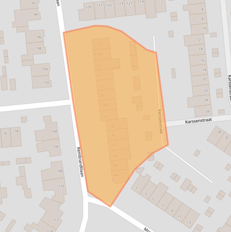 Kaart van postcodegebied 6717NS.