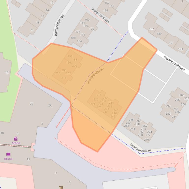 Kaart van postcodegebied 6717NT.