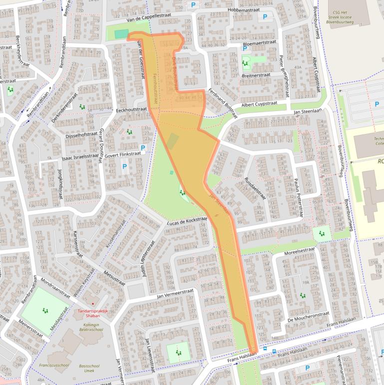 Kaart van postcodegebied 6717PC.