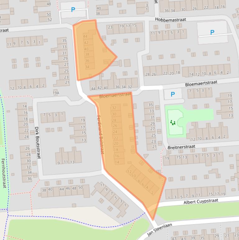 Kaart van postcodegebied 6717PE.