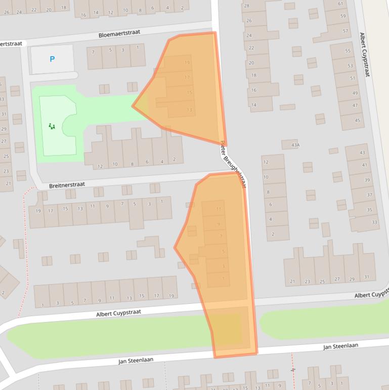 Kaart van postcodegebied 6717PG.