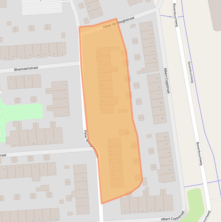 Kaart van postcodegebied 6717PH.