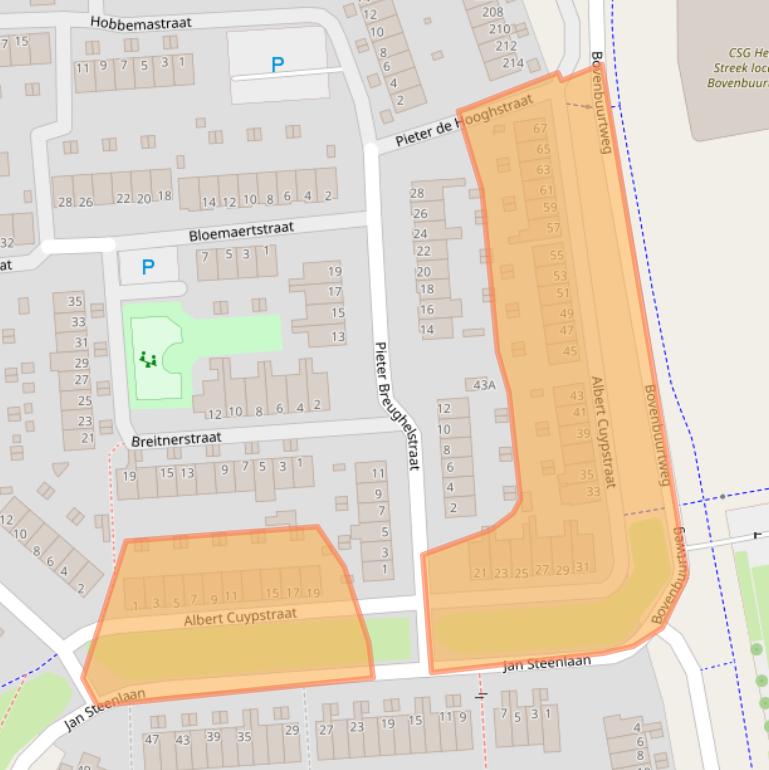 Kaart van postcodegebied 6717PL.